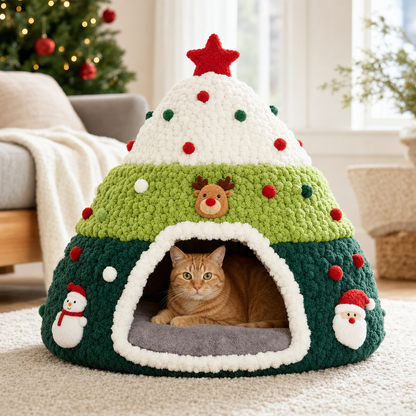The Evergreen — Christmas Tree Cat House