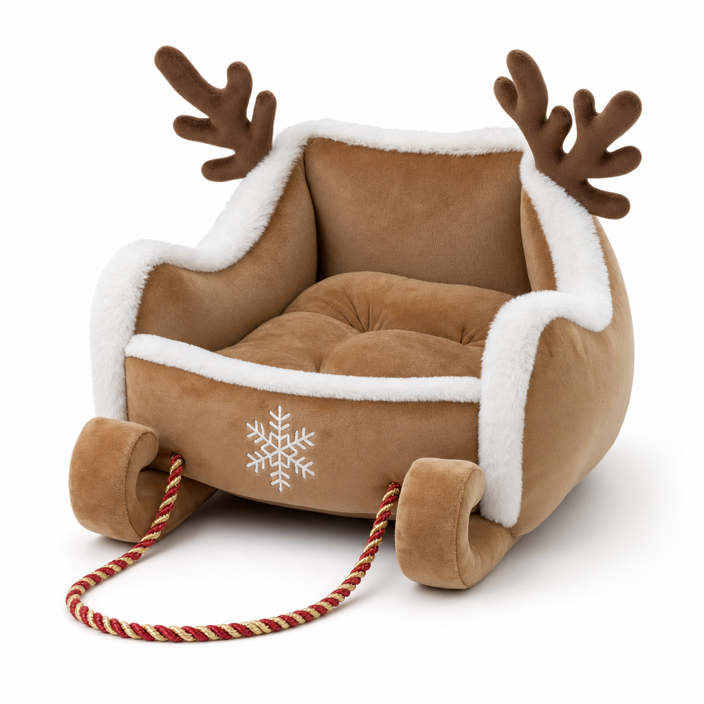 The Dasher — Reindeer Sleigh Cat Bed