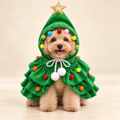 Christmas Tree Pet Costume for Dogs & Cats