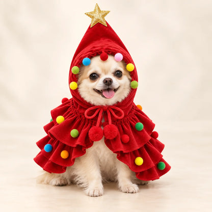 Christmas Tree Pet Costume for Dogs & Cats