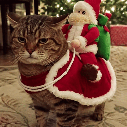 Meowsclefit™ Santa Ride-On Cat Costume