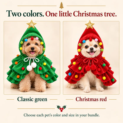 Christmas Tree Pet Costume for Dogs & Cats