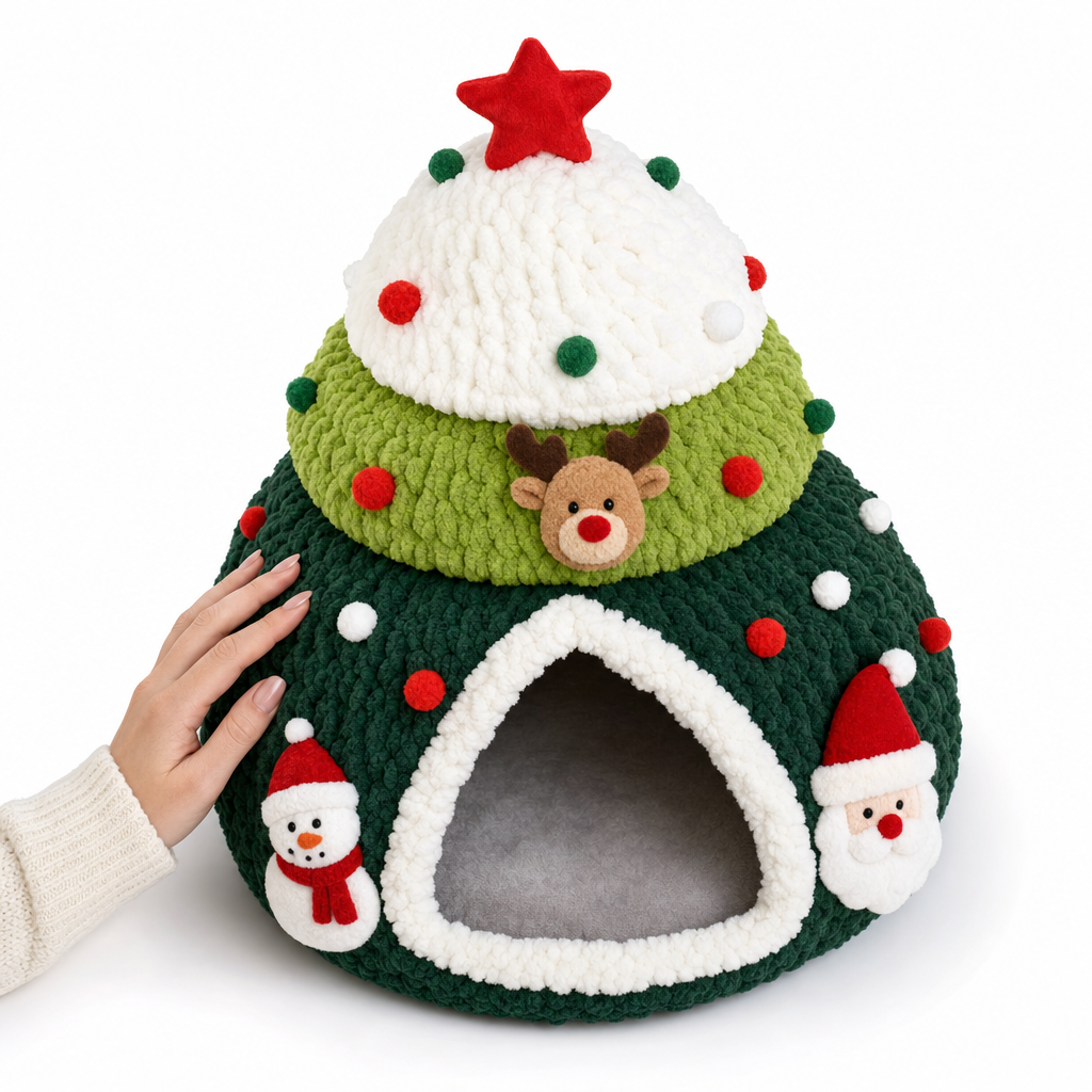 The Evergreen — Christmas Tree Cat House